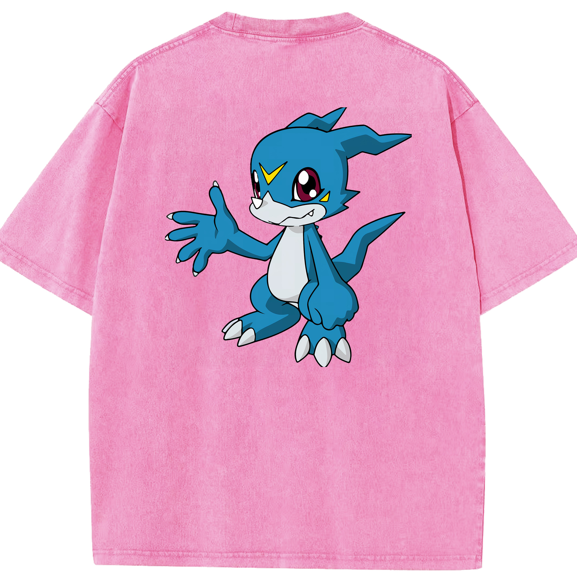 （画像用） Digimon デジタルモンスター/デジモン 綿100% ヴィンテージ風 半袖Tシャツ（背面プリント）